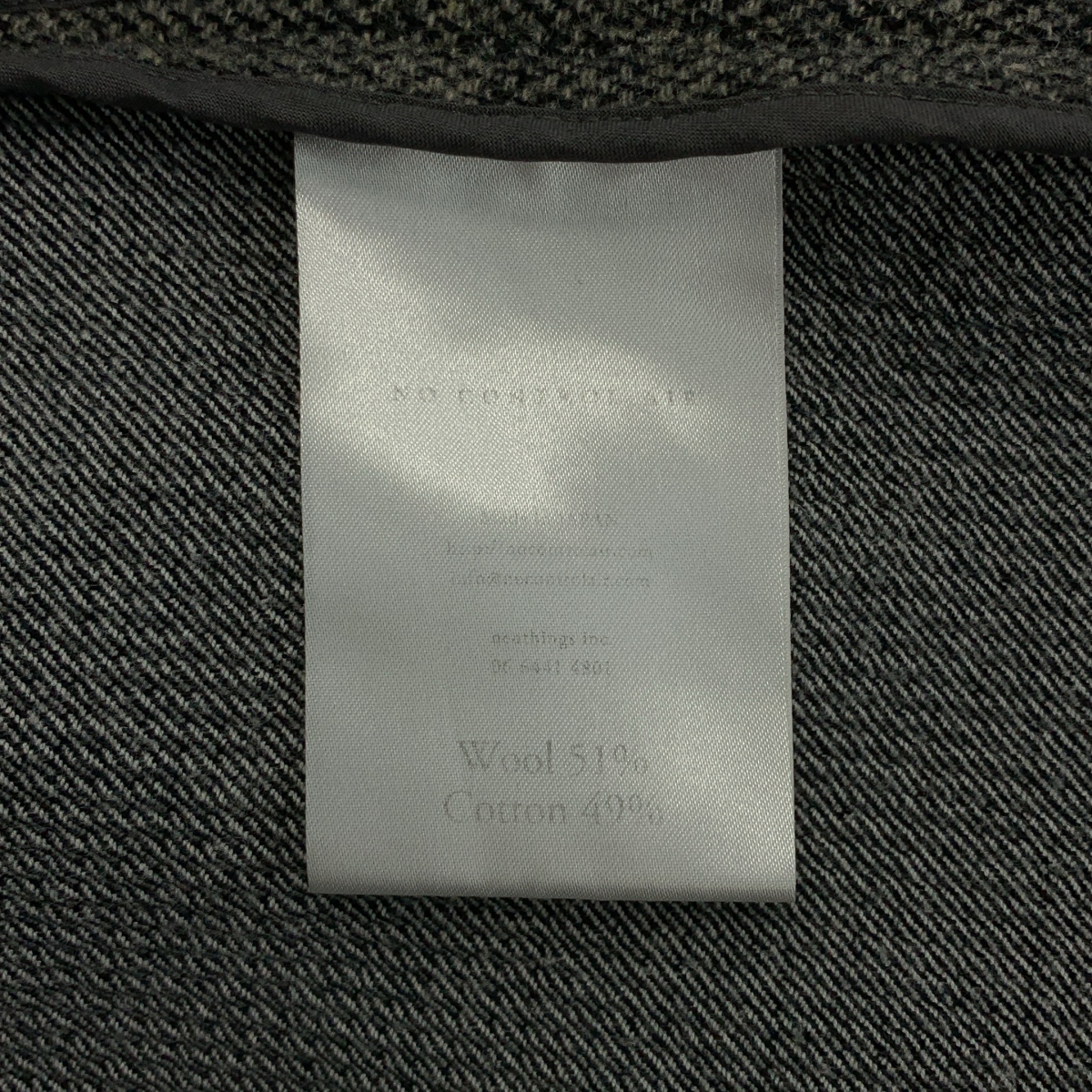 NO CONTROL AIR / ノーコントロールエア ウール ツイード ノーカラーコート