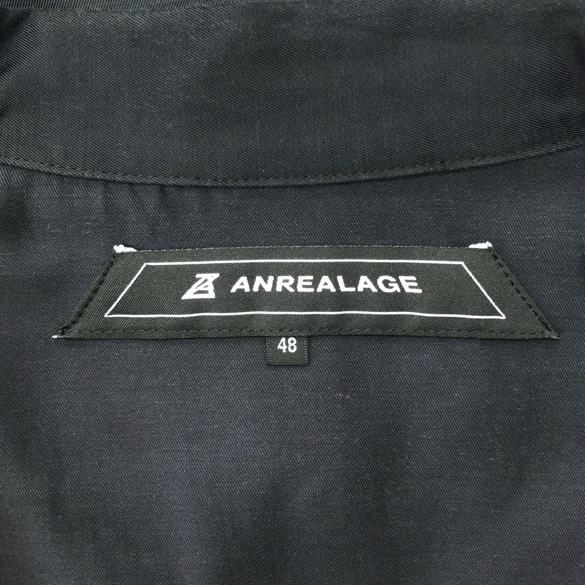 ANREALAGE / アンリアレイジ イーグル刺しゅう レーヨンコットン オープンカラーシャツ