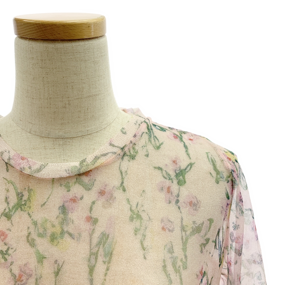 その他 総柄 シアー ブラウス カットソー