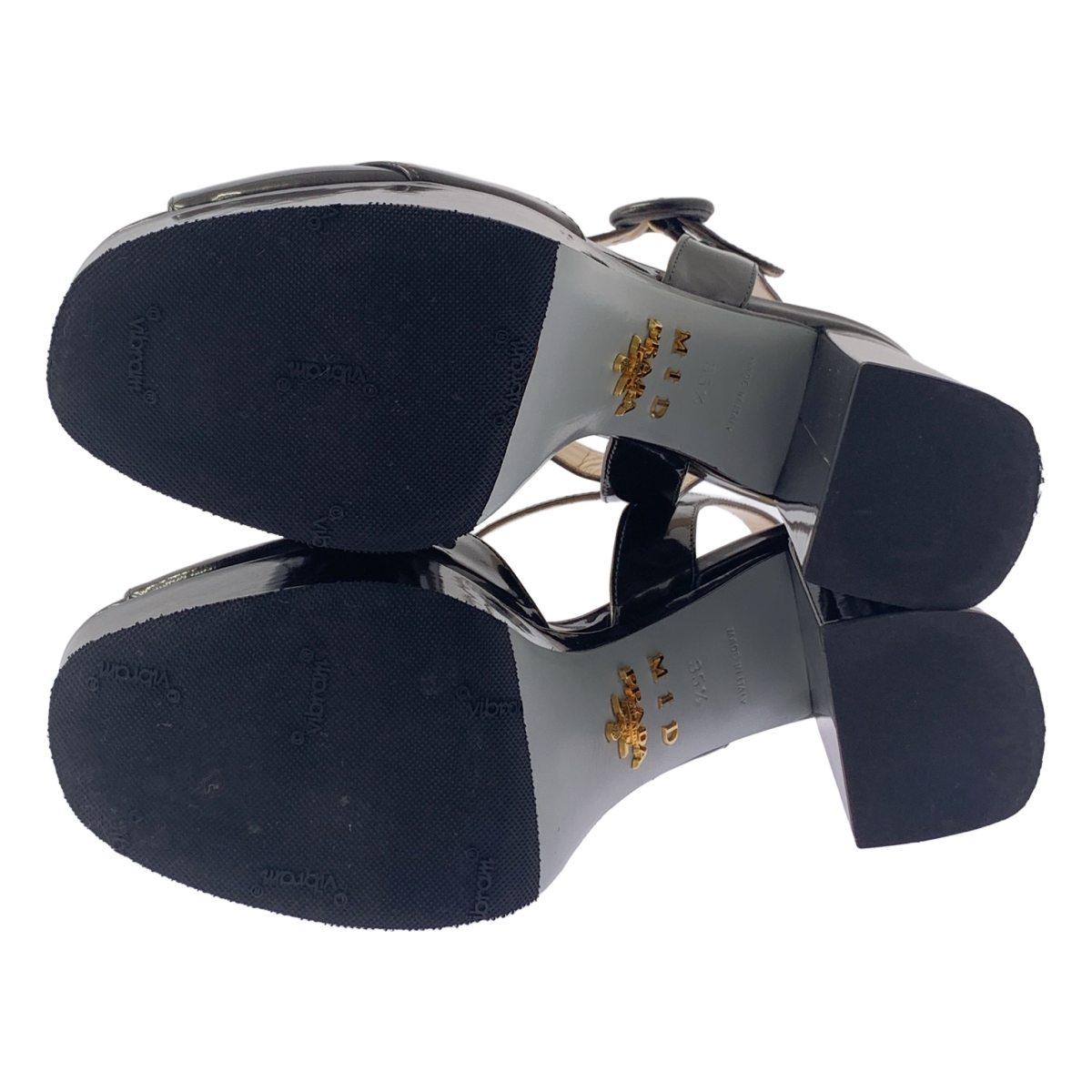 PRADA / プラダ クロス ヒール ストラップ サンダル