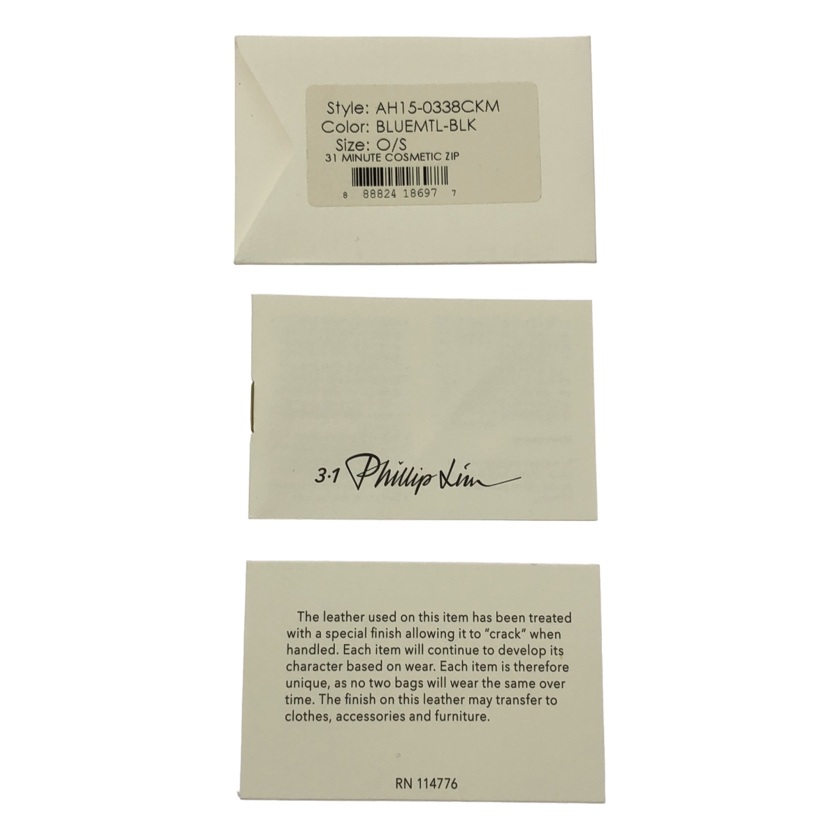 3.1 Phillip Lim / スリーワンフィリップリム MINUTE COSMETIC ZIP 2トーン クラッチバッグ