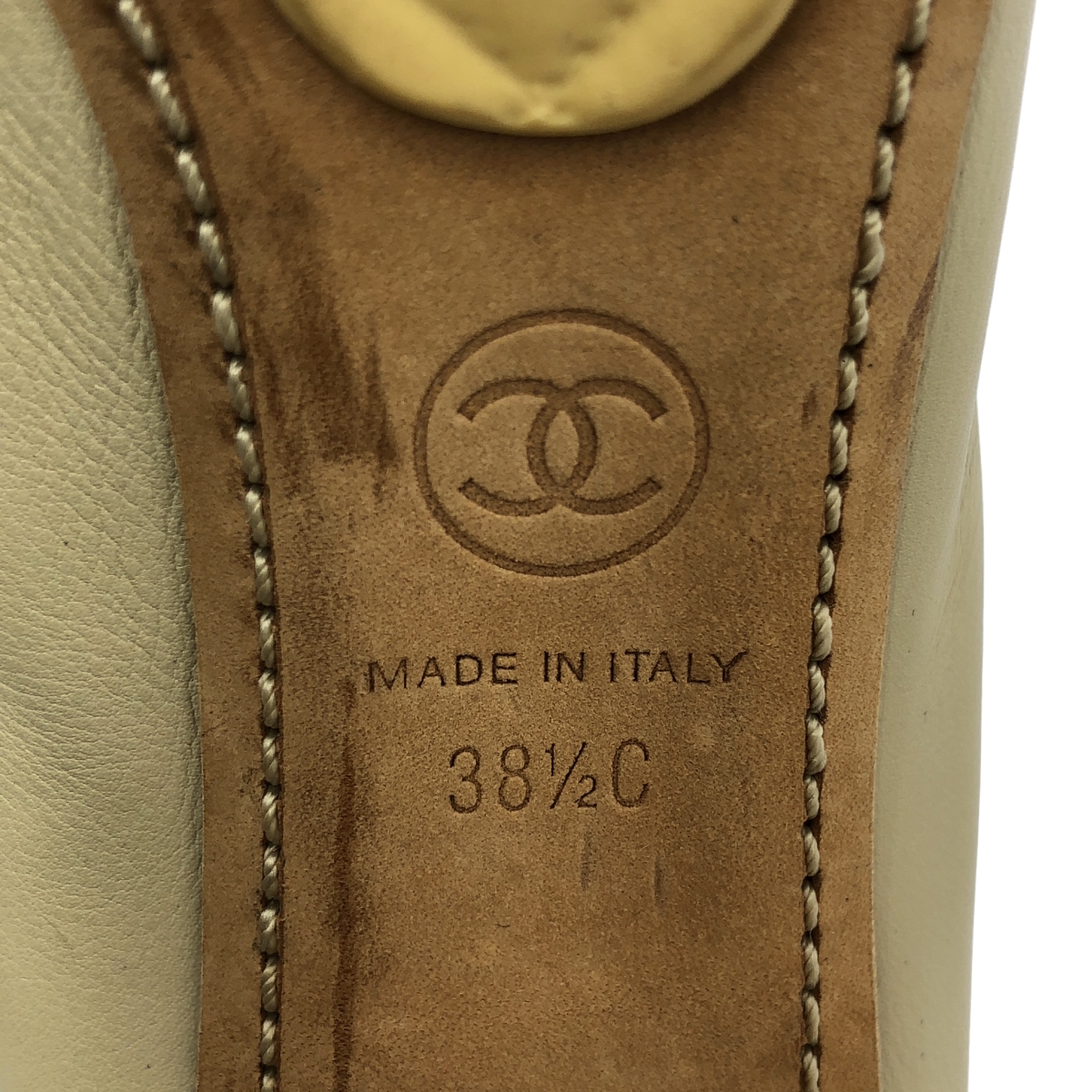 CHANEL / シャネル スエード切替 レザー ココマーク エンブロイダリー ヒール パンプス