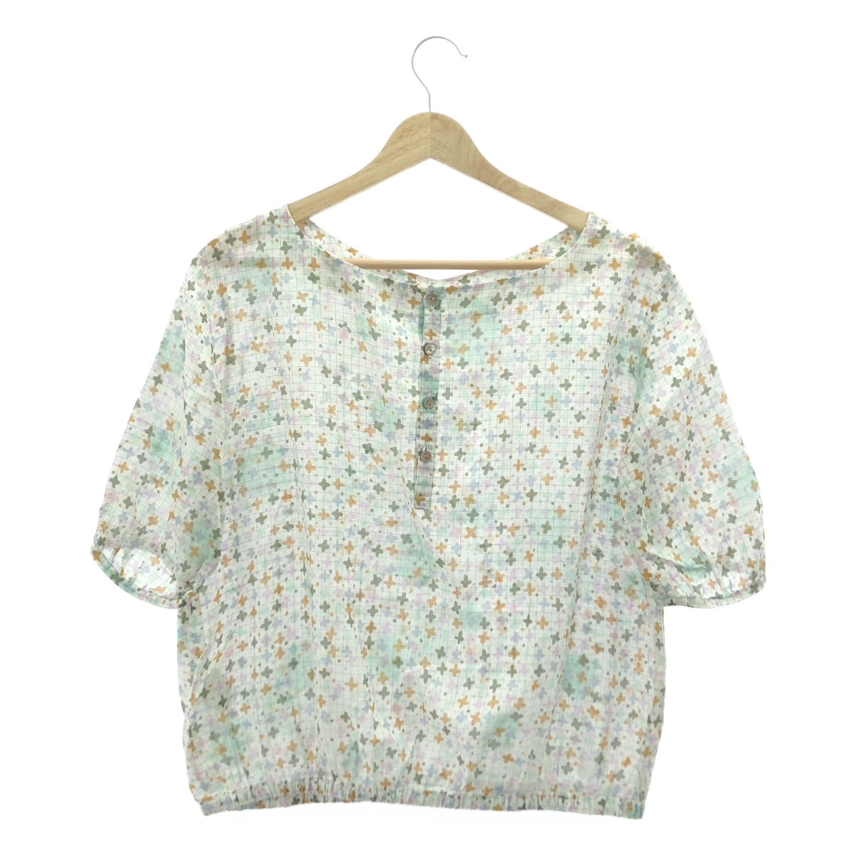 mina perhonen / ミナペルホネン star fence / シルク コットン 総柄 ブラウス