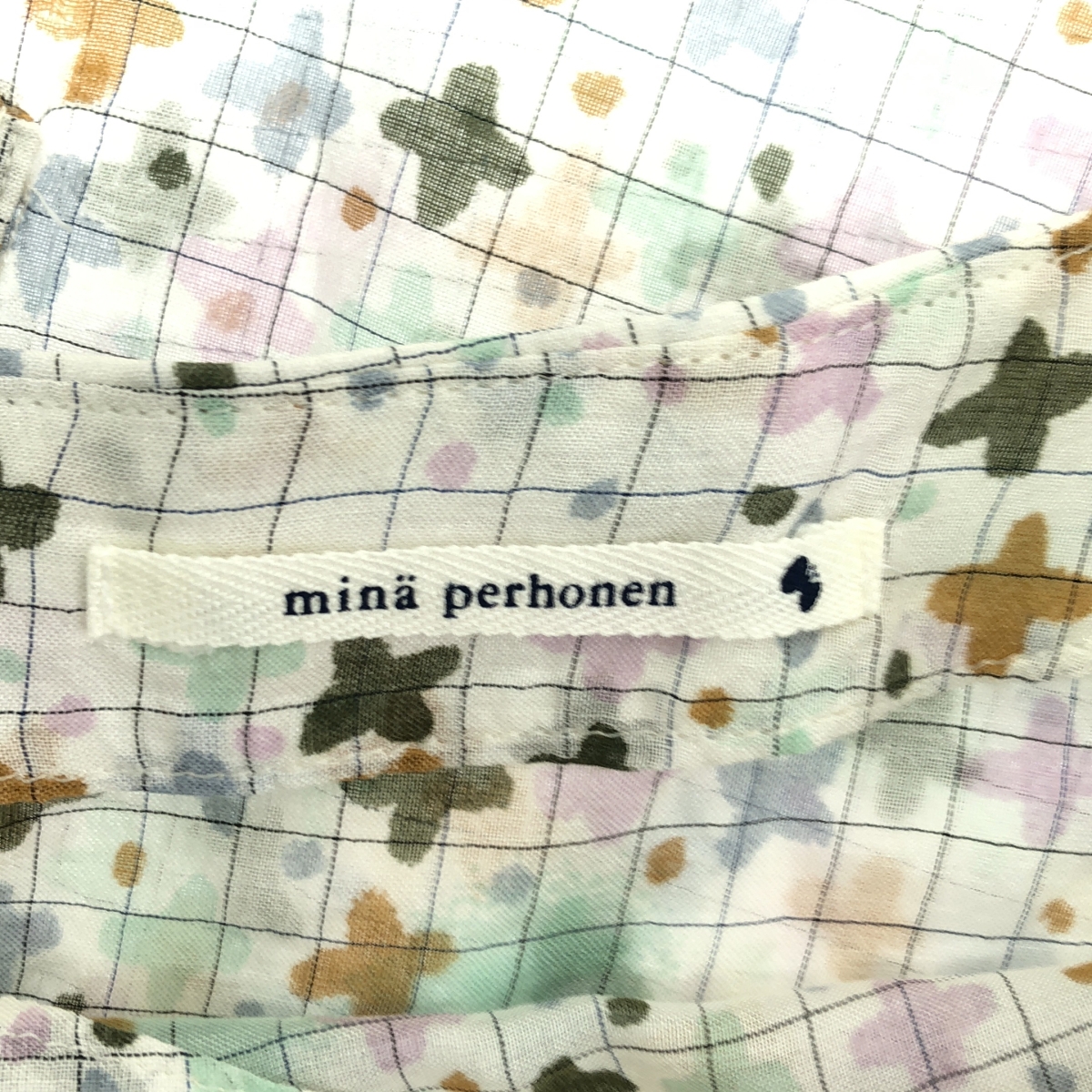 mina perhonen / ミナペルホネン star fence / シルク コットン 総柄 ブラウス