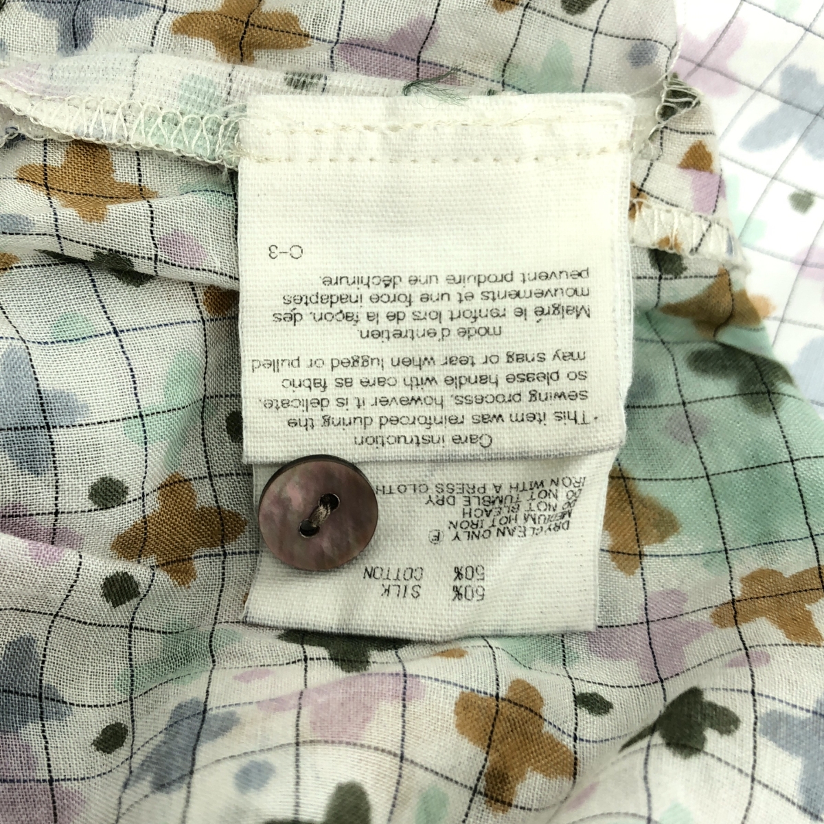 mina perhonen / ミナペルホネン star fence / シルク コットン 総柄 ブラウス