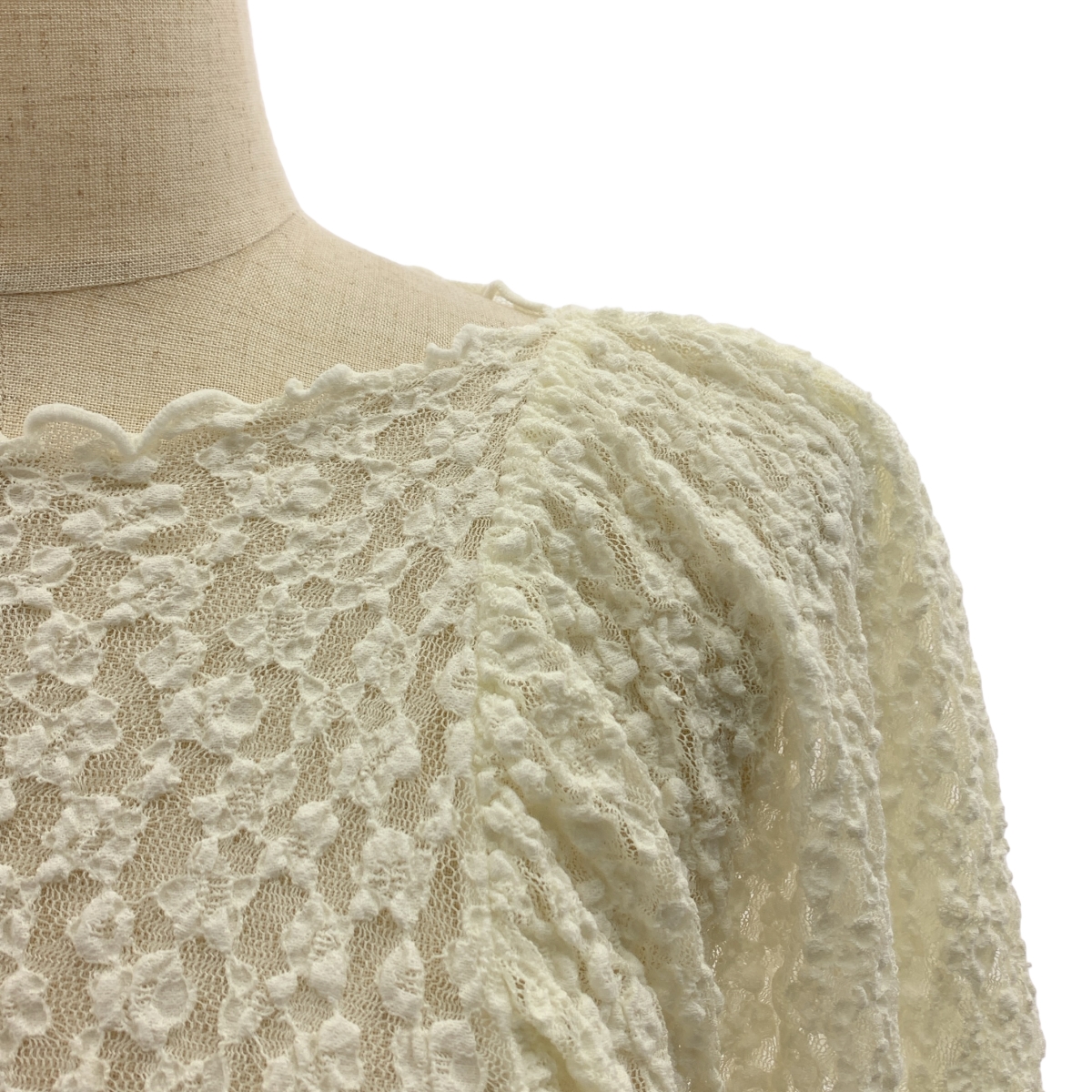 その他 フラワー レース ボリュームスリーブ トップス