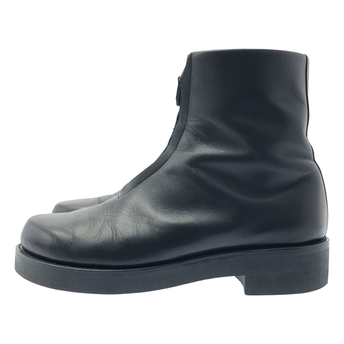 foot the coacher / フットザコーチャー OBLIQUE FRONT ZIP (HARDNESS 50 SOLE) オブリークフロントジップ レザー ブーツ