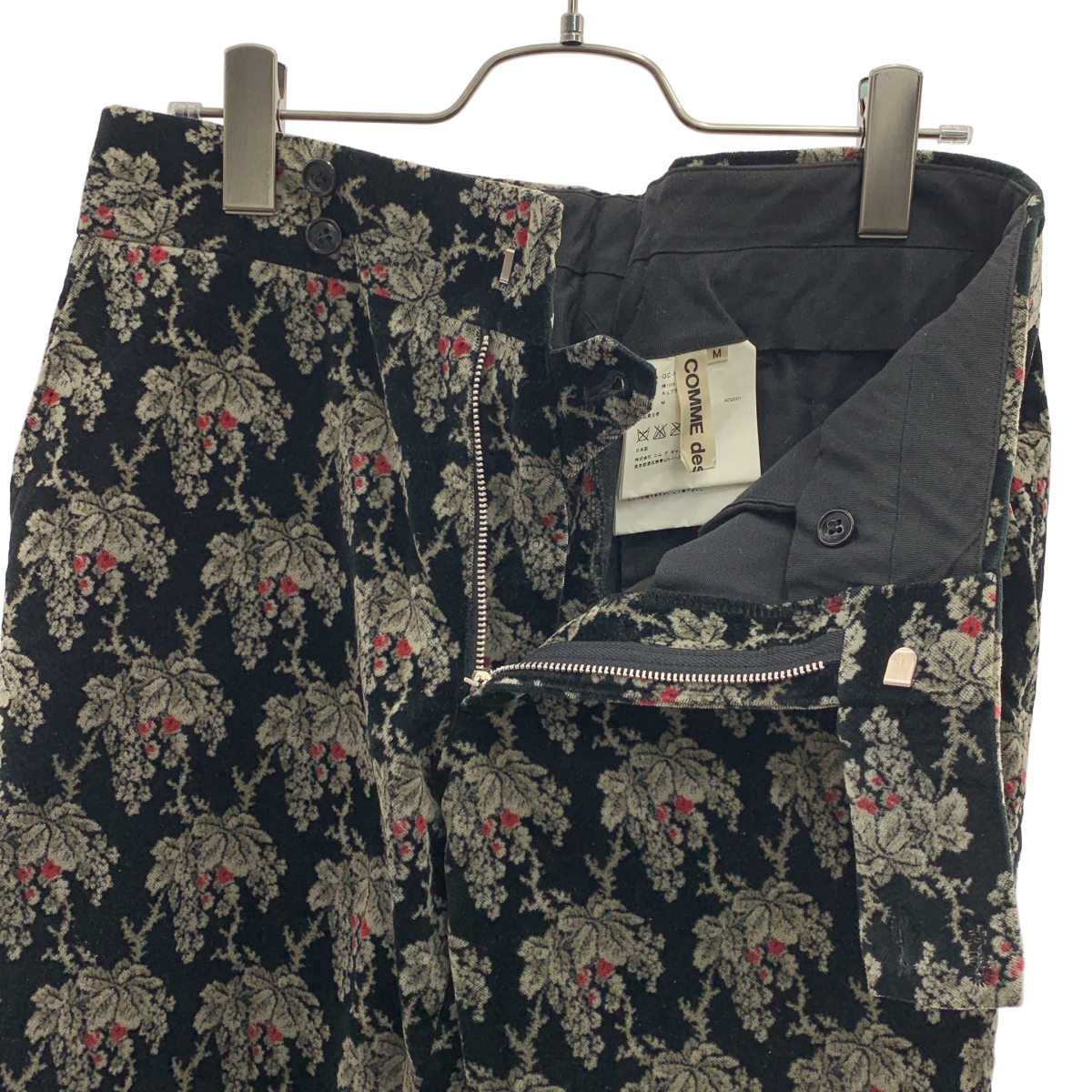 COMME des GARCONS / コムデギャルソン 特殊加工 総柄 ストレート パンツ