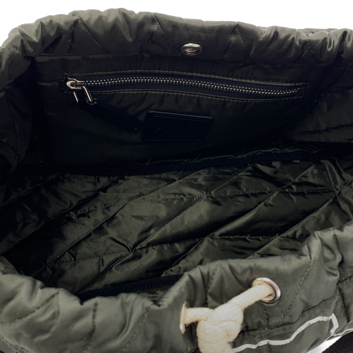 Plan C / プランシー キルティング ドローストリング 巾着 ショルダーバッグ