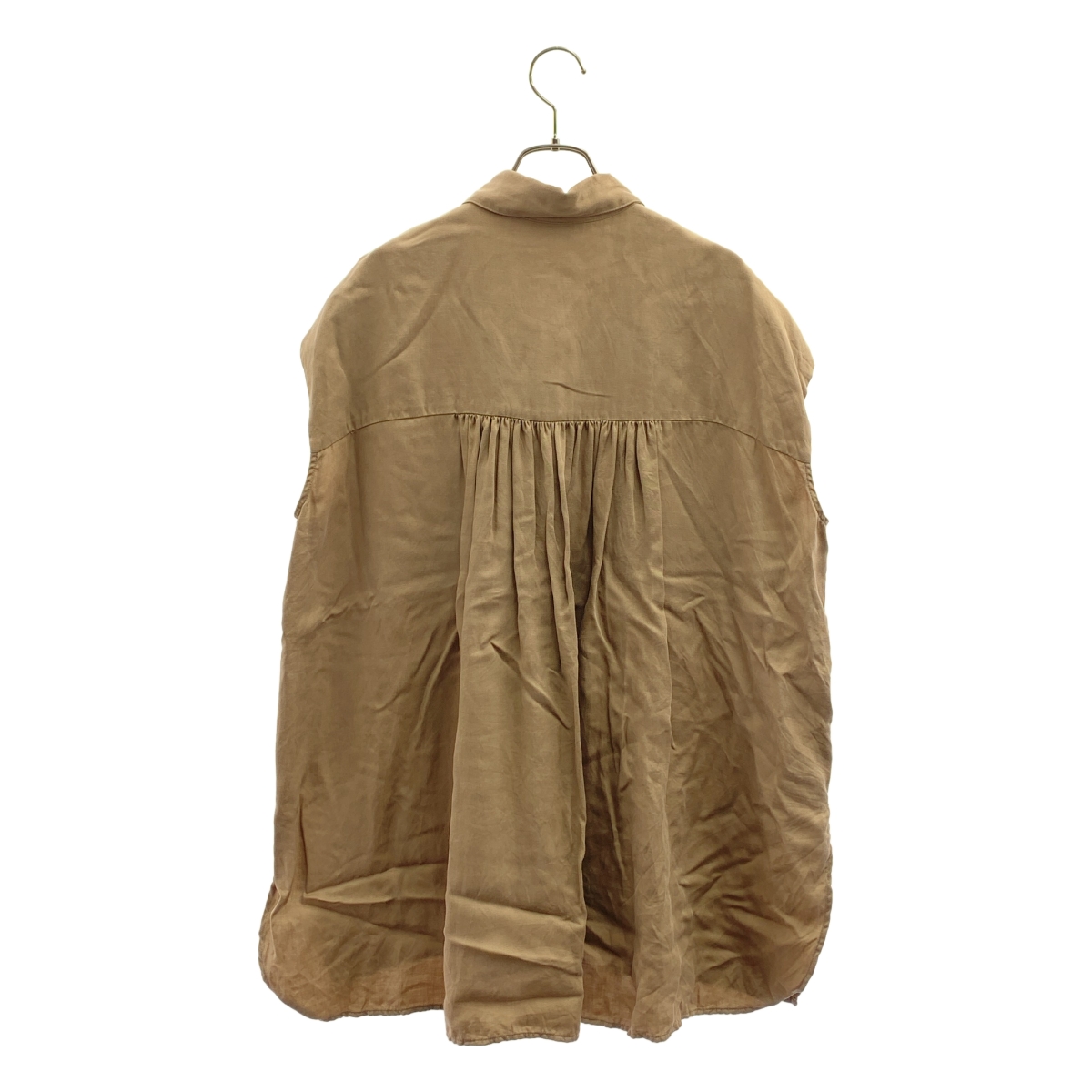 1er Arrondissement / プルミエアロンディスモン セルロース リネン オーバーシルエット バックギャザー シャツ ブラウス