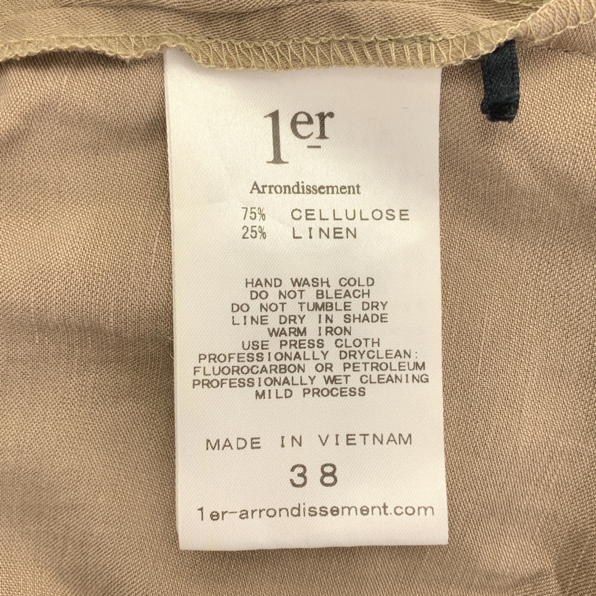 1er Arrondissement / プルミエアロンディスモン セルロース リネン オーバーシルエット バックギャザー シャツ ブラウス