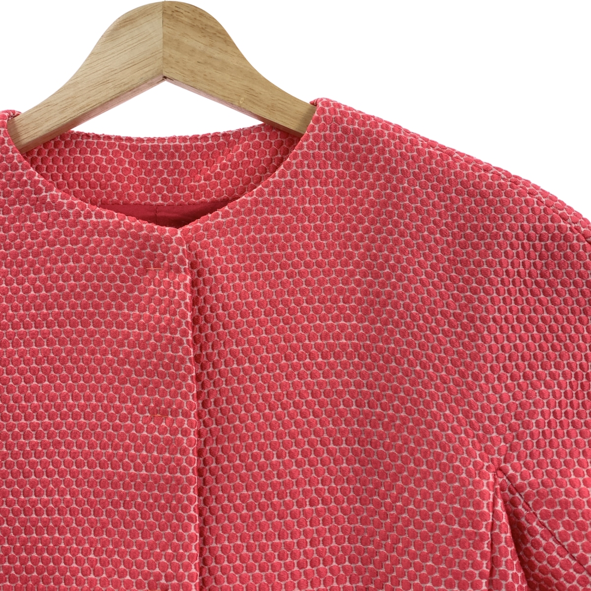 RED VALENTINO / レッドヴァレンティノ ドット コクーン ショートスリーブ ノーカラージャケット