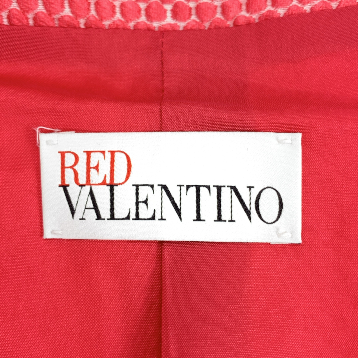 RED VALENTINO / レッドヴァレンティノ ドット コクーン ショートスリーブ ノーカラージャケット