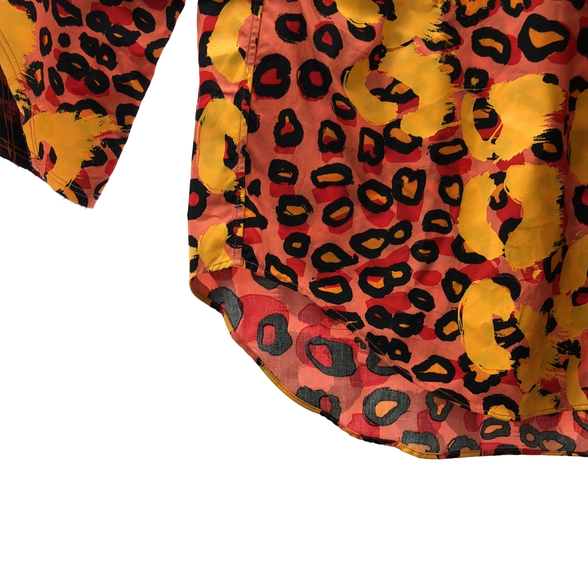 BLACK COMME des GARCONS / ブラックコムデギャルソン 袖断ち切り コットン レオパード シャツ