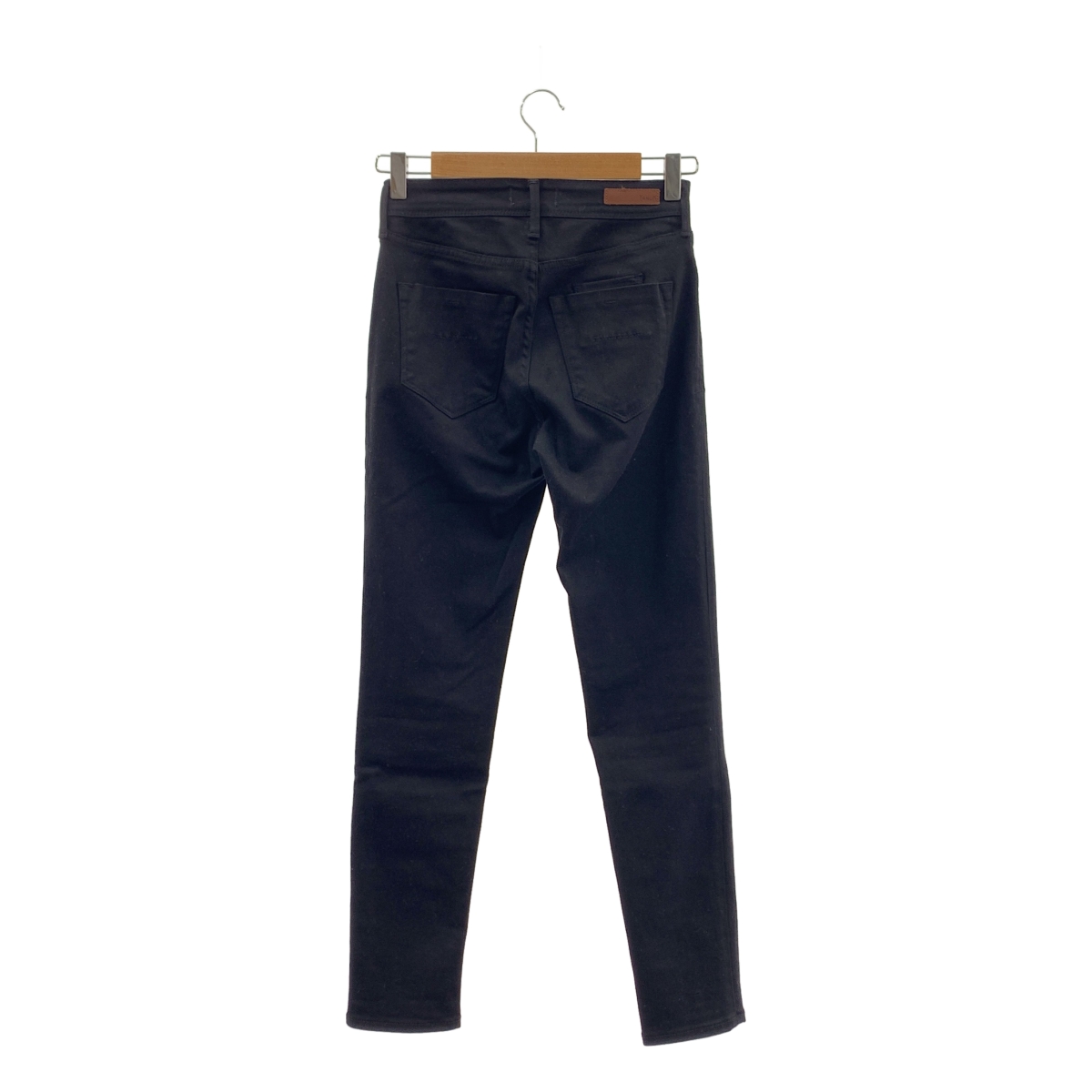 YANUK / ヤヌーク ロゴレザーパッチ ストレッチ スキニー パンツ