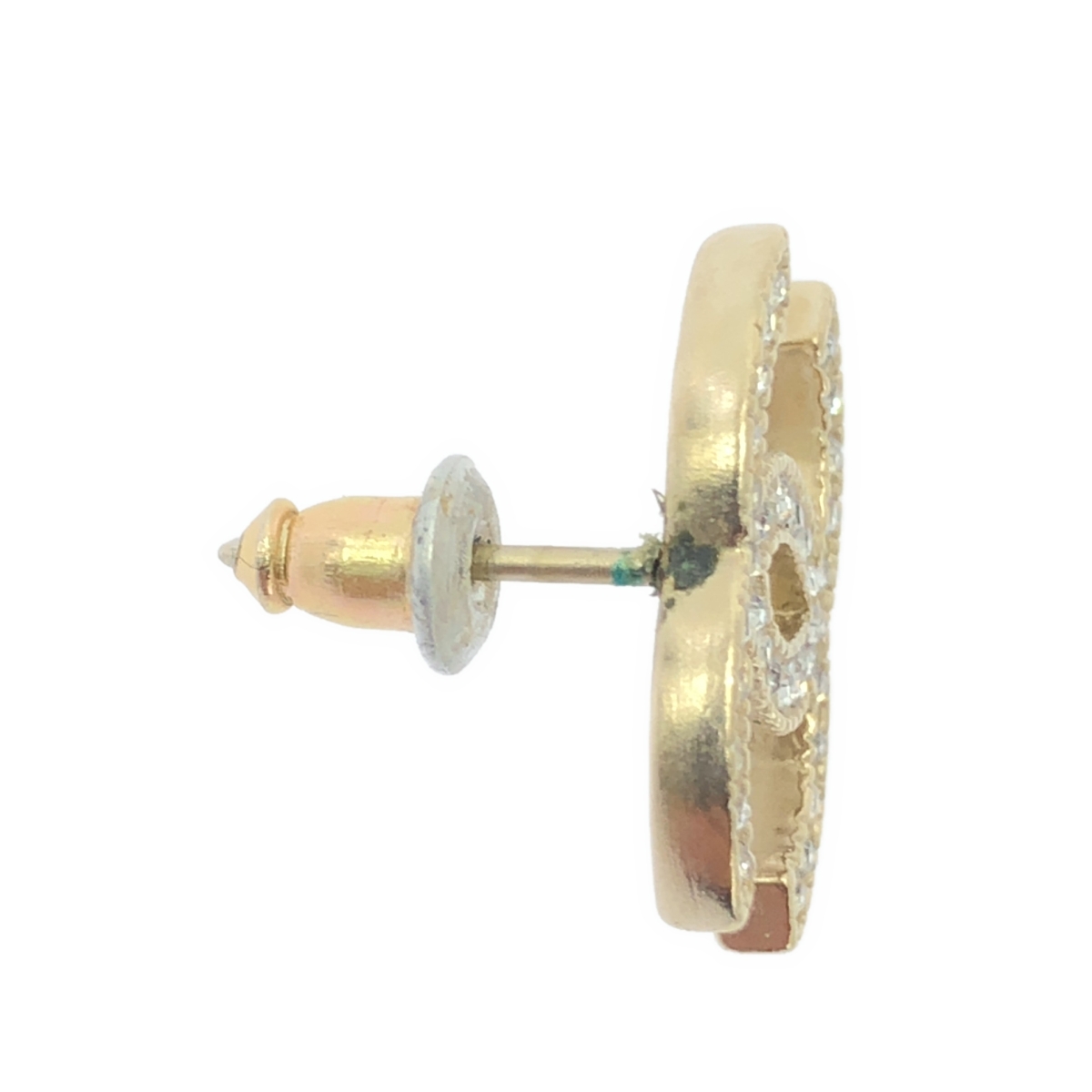 CHANEL / シャネル A12 P ラインストーン ココマーク ピアス 両耳用