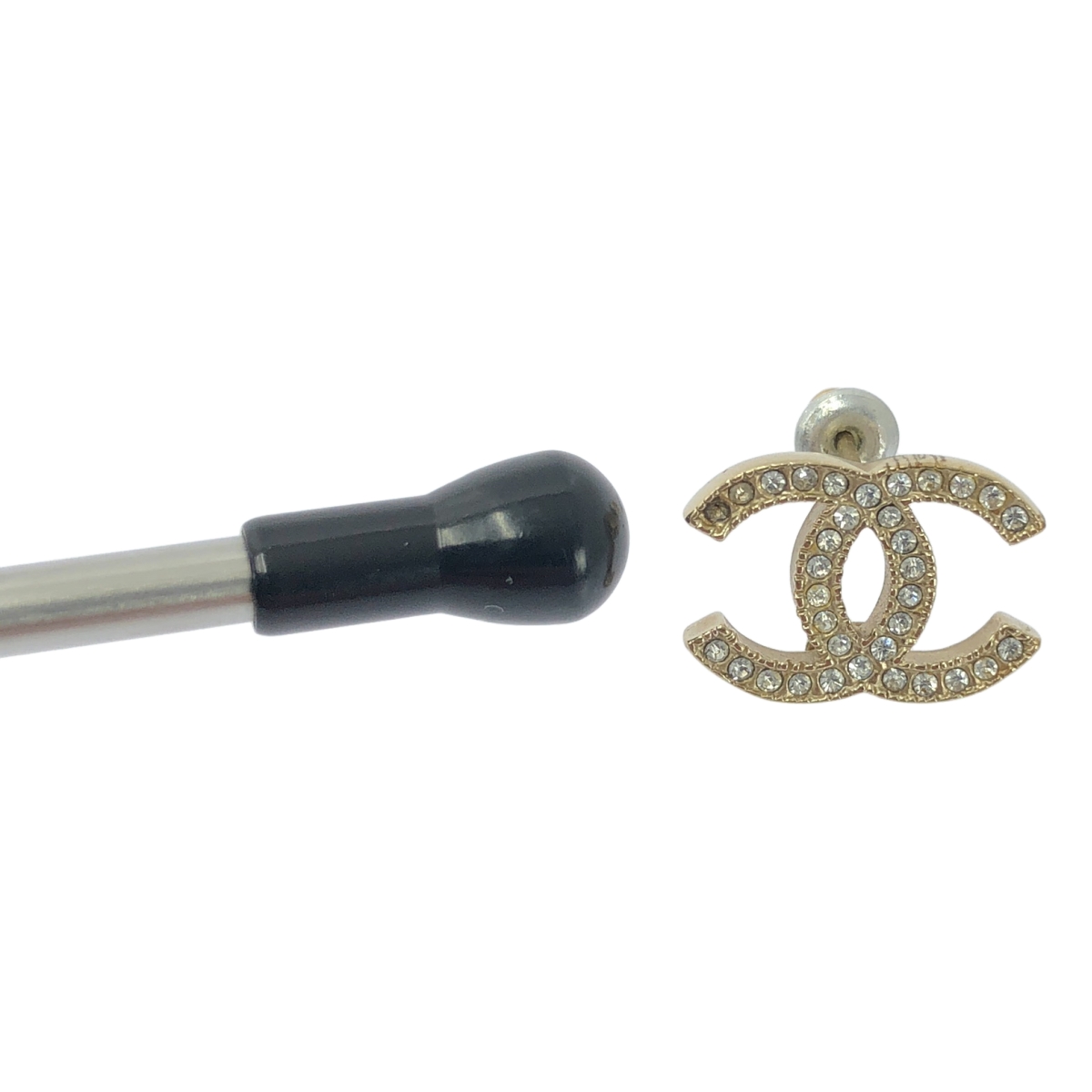 CHANEL / シャネル A12 P ラインストーン ココマーク ピアス 両耳用