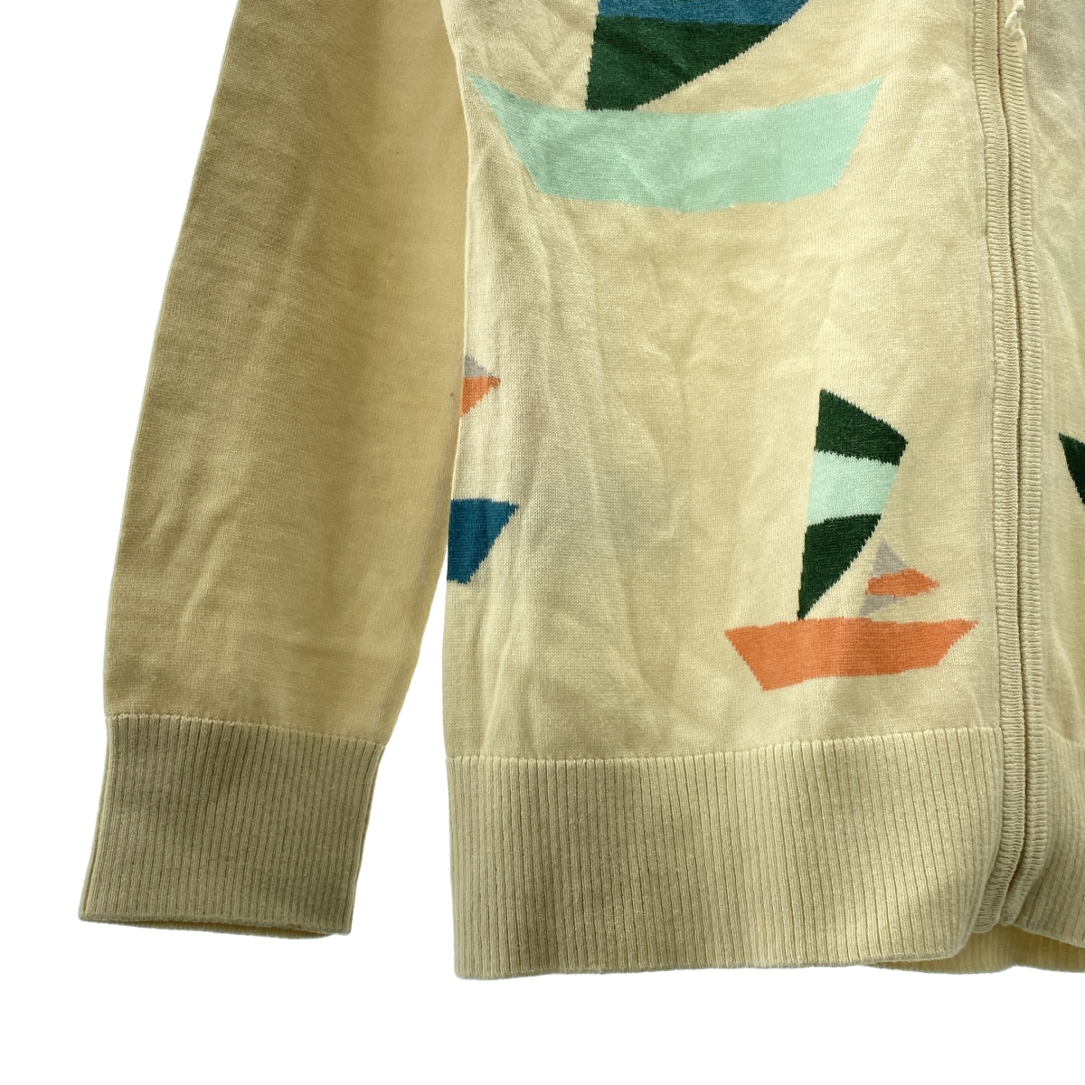 Sally Scott / サリースコット コットン ニット ジップアップ フーディ