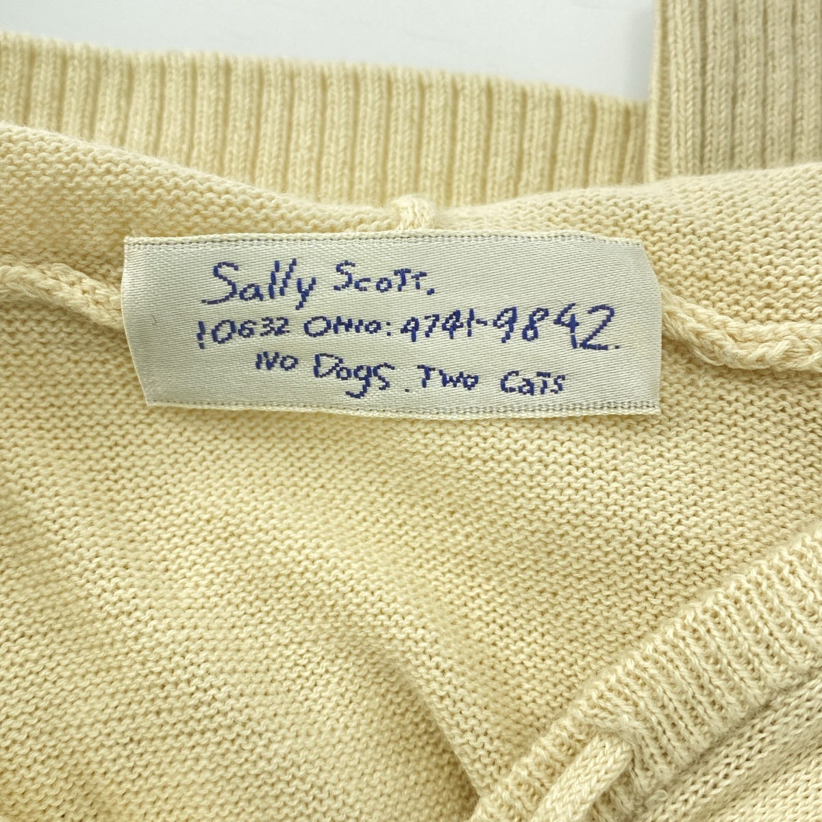 Sally Scott / サリースコット コットン ニット ジップアップ フーディ