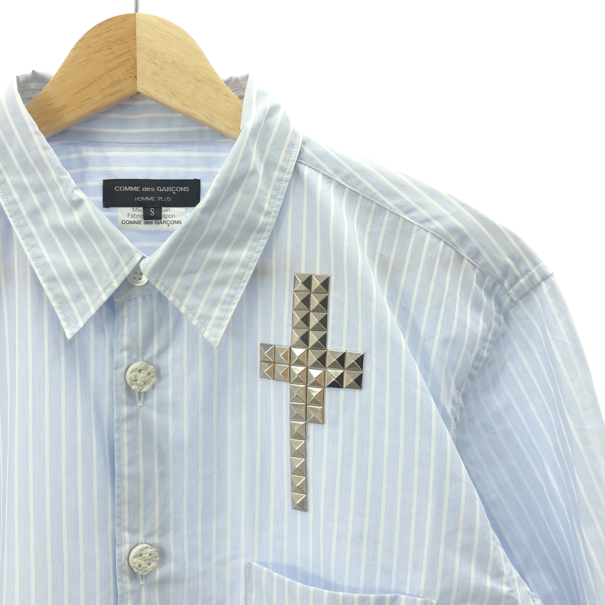 COMME des GARCONS HOMME PLUS / コムデギャルソンオムプリュス コットン スタッズ ラバーボタン シャツ