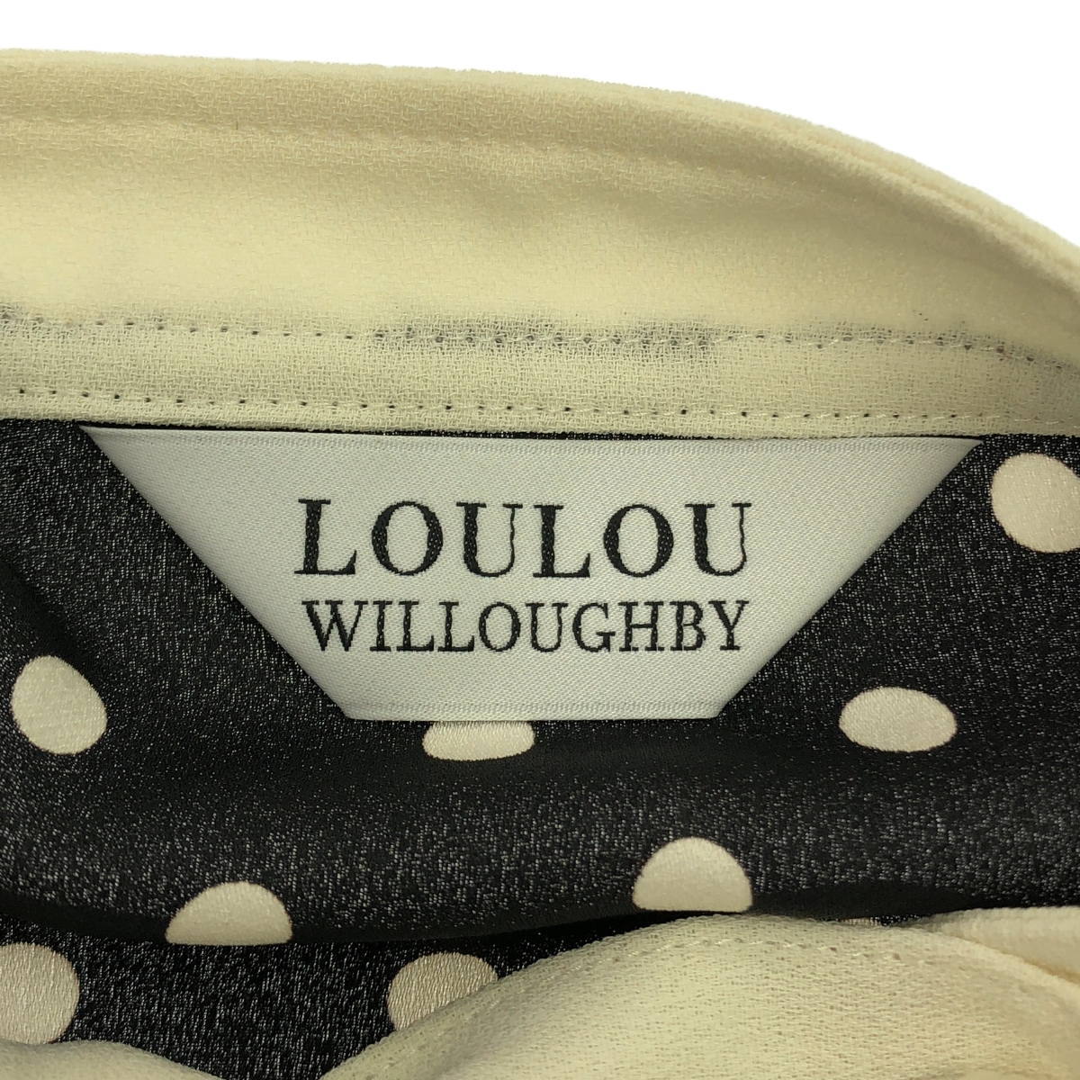 Loulou Willoughby / ルルウィルビー ドット ボウタイ 半袖 シャツ ブラウス