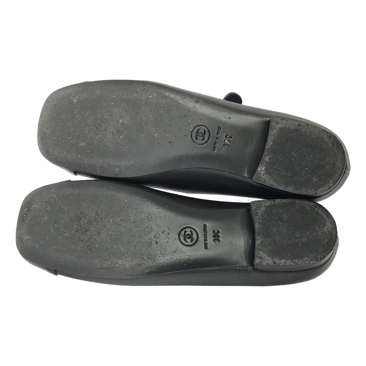 CHANEL / シャネル レザー ココマーク メリージェーン ストラップ バレリーナ シューズ