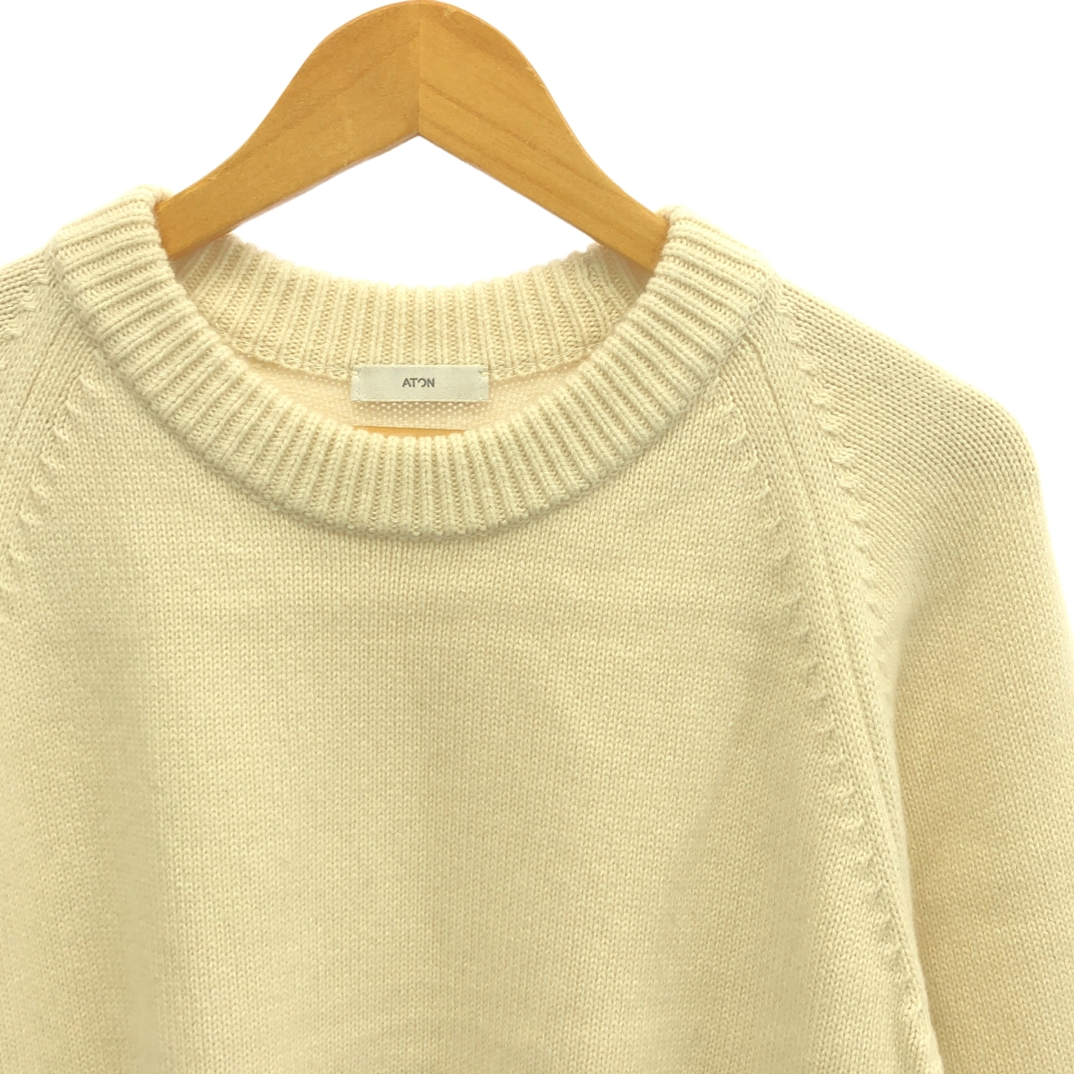 ATON / エイトン CASHMERE WASHI カシミヤ 和紙 ニット クルーネック セーター