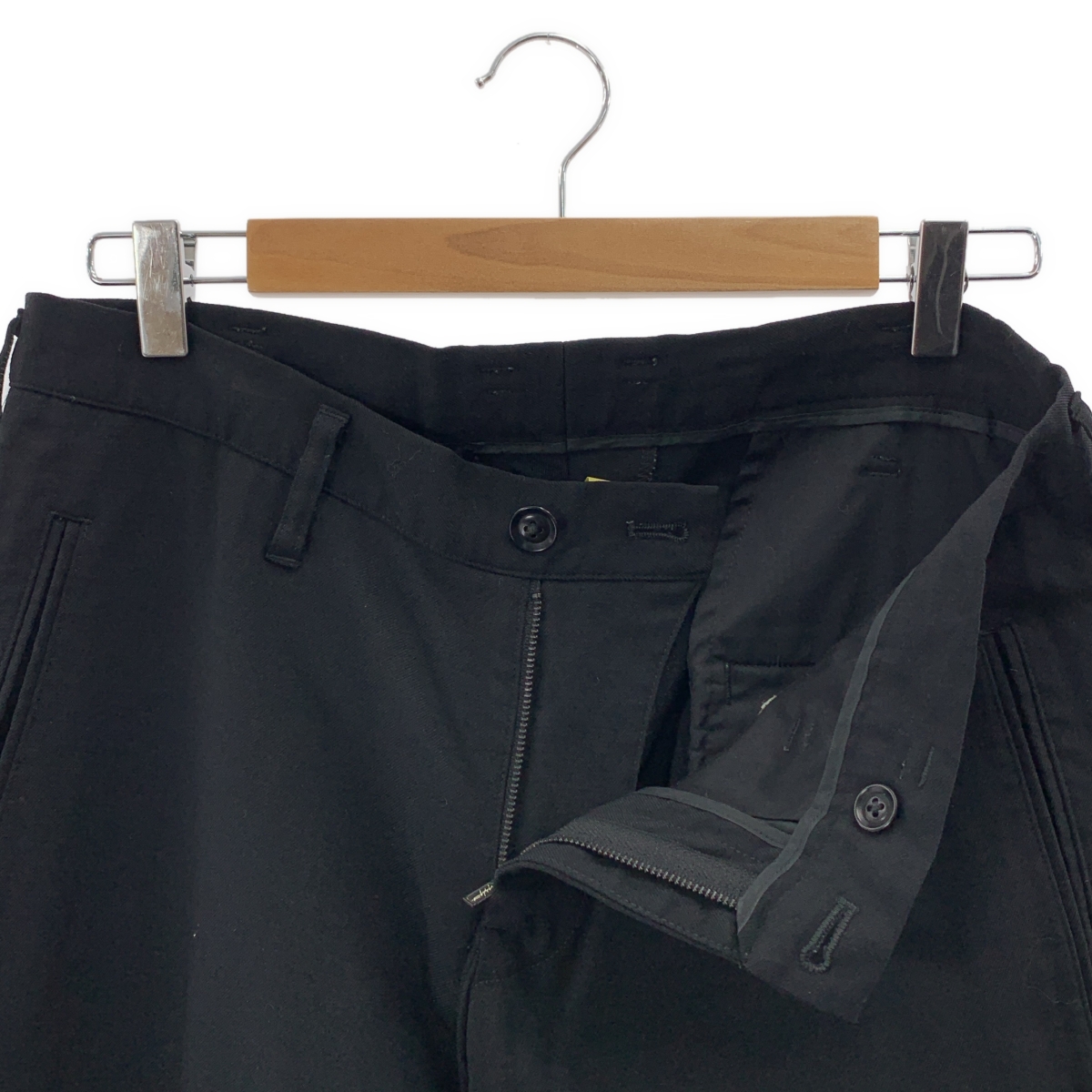 YOHJI YAMAMOTO POUR HOMME / ヨウジヤマモトプールオム ニーデザイン ストレッチウール テーパードパンツ