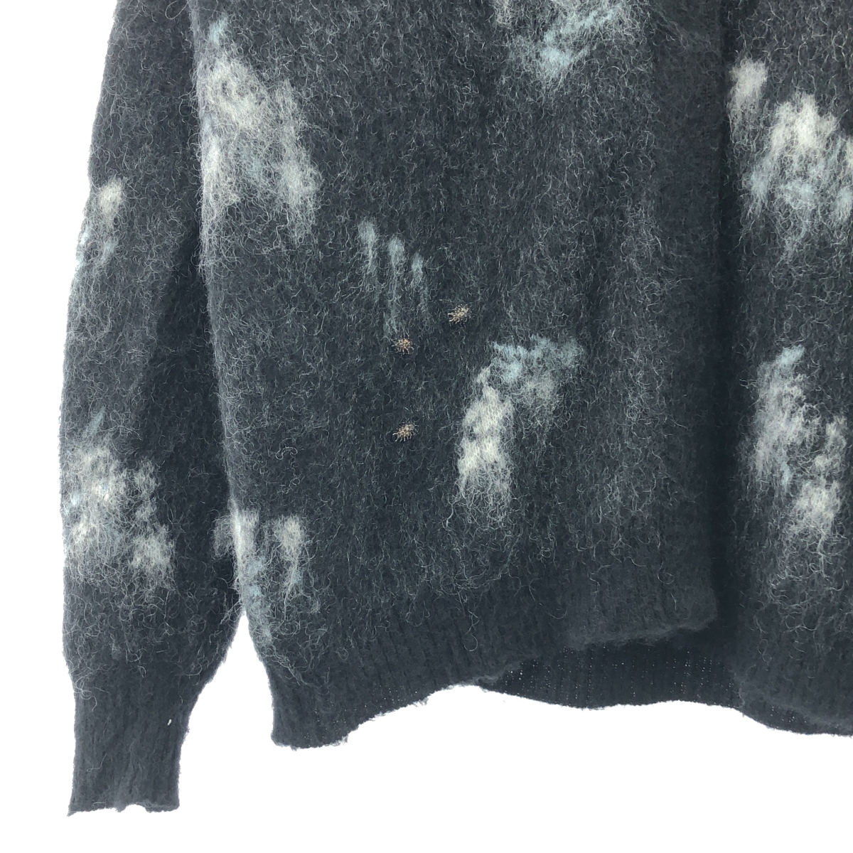 Mame Kurogouchi / マメクロゴウチ 伊勢丹別注 Wool Mohair Floral Knitted Cardigan ウールモヘヤ フローラル ニットカーディガン