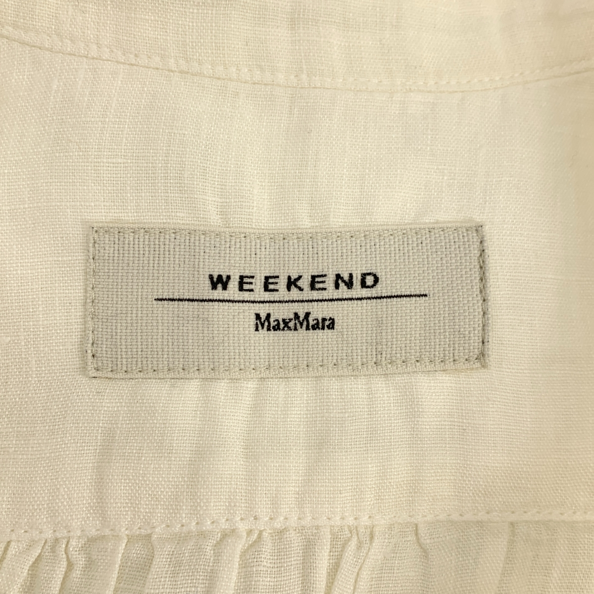 WEEKEND MAX MARA / ウィークエンドマックスマーラ リネン バックギャザー スリット シャツ ブラウス