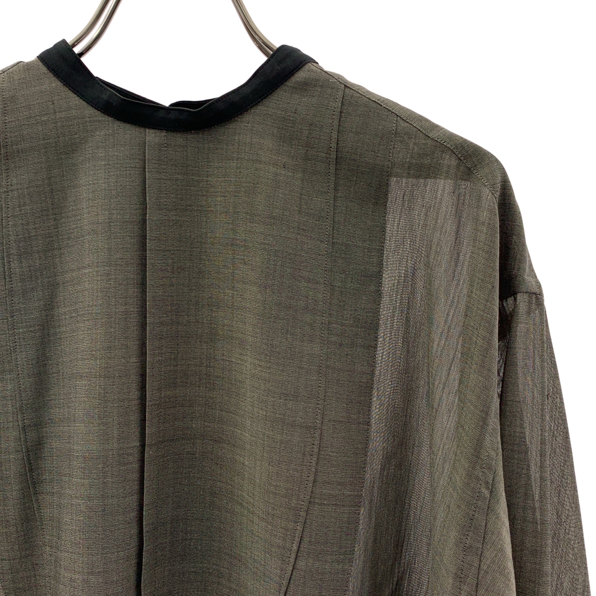 HYKE / ハイク バックギャザー スリット オーバー ロングシャツ ブラウス