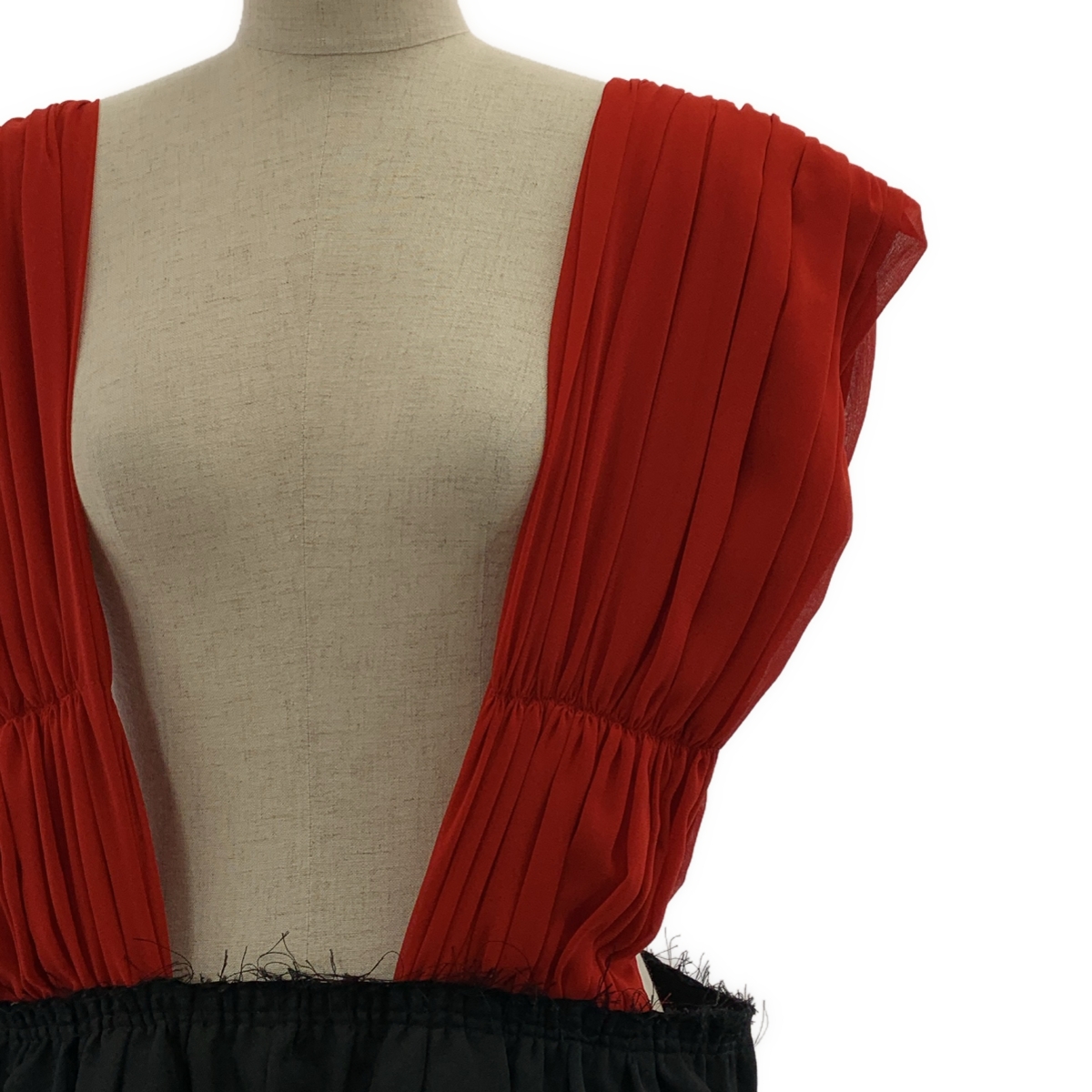 COMME des GARCONS / コムデギャルソン ギャザー ノースリーブ ボリュームワンピース