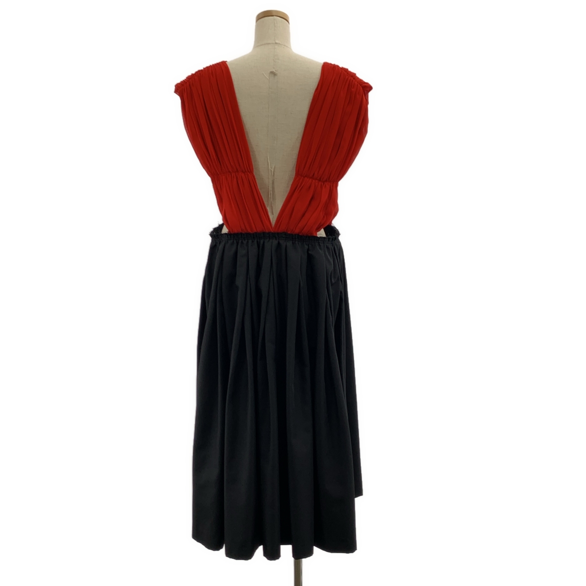 COMME des GARCONS / コムデギャルソン ギャザー ノースリーブ ボリュームワンピース