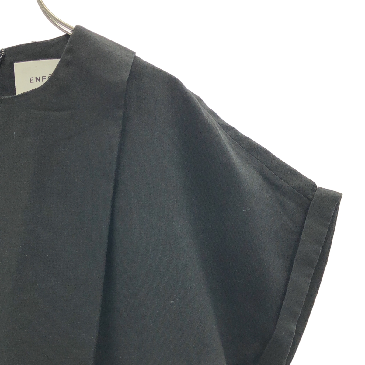 ENFOLD / エンフォルド オーバーシルエット サイドポケット スリット ワンピース