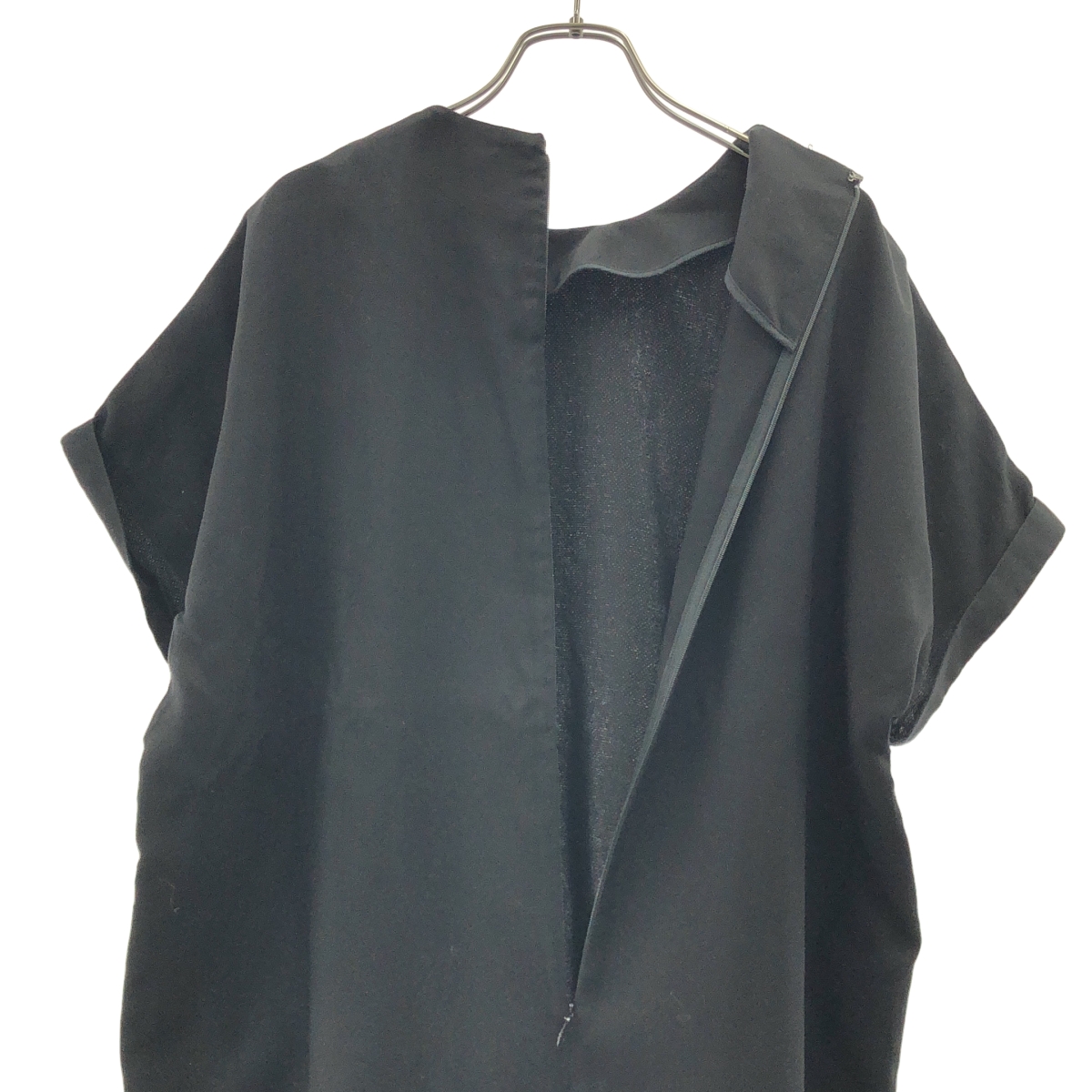 ENFOLD / エンフォルド オーバーシルエット サイドポケット スリット ワンピース