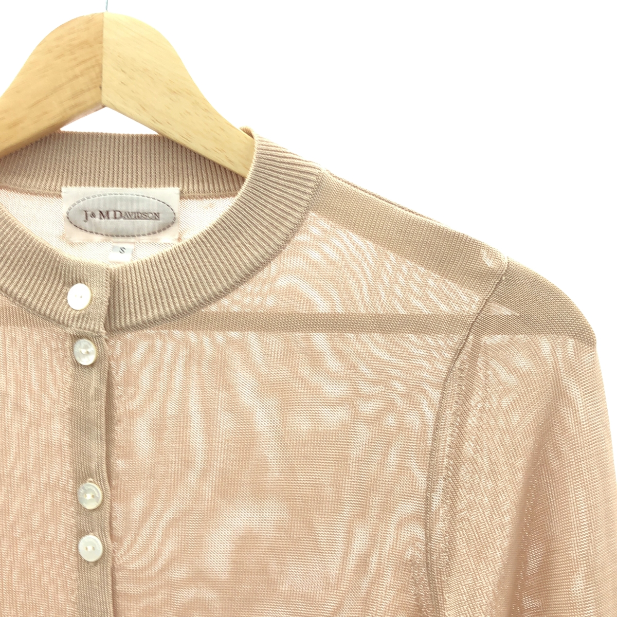 J&M DAVIDSON / ジェイアンドエムデヴィッドソン レーヨン ロゴボタン ニット カーディガン