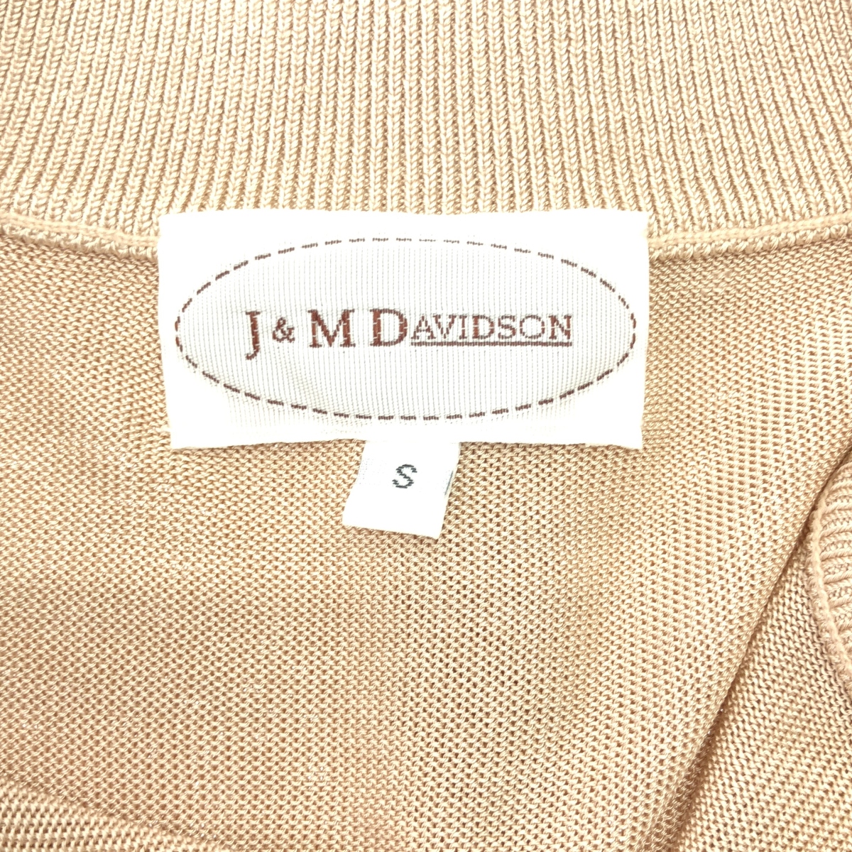 J&M DAVIDSON / ジェイアンドエムデヴィッドソン レーヨン ロゴボタン ニット カーディガン