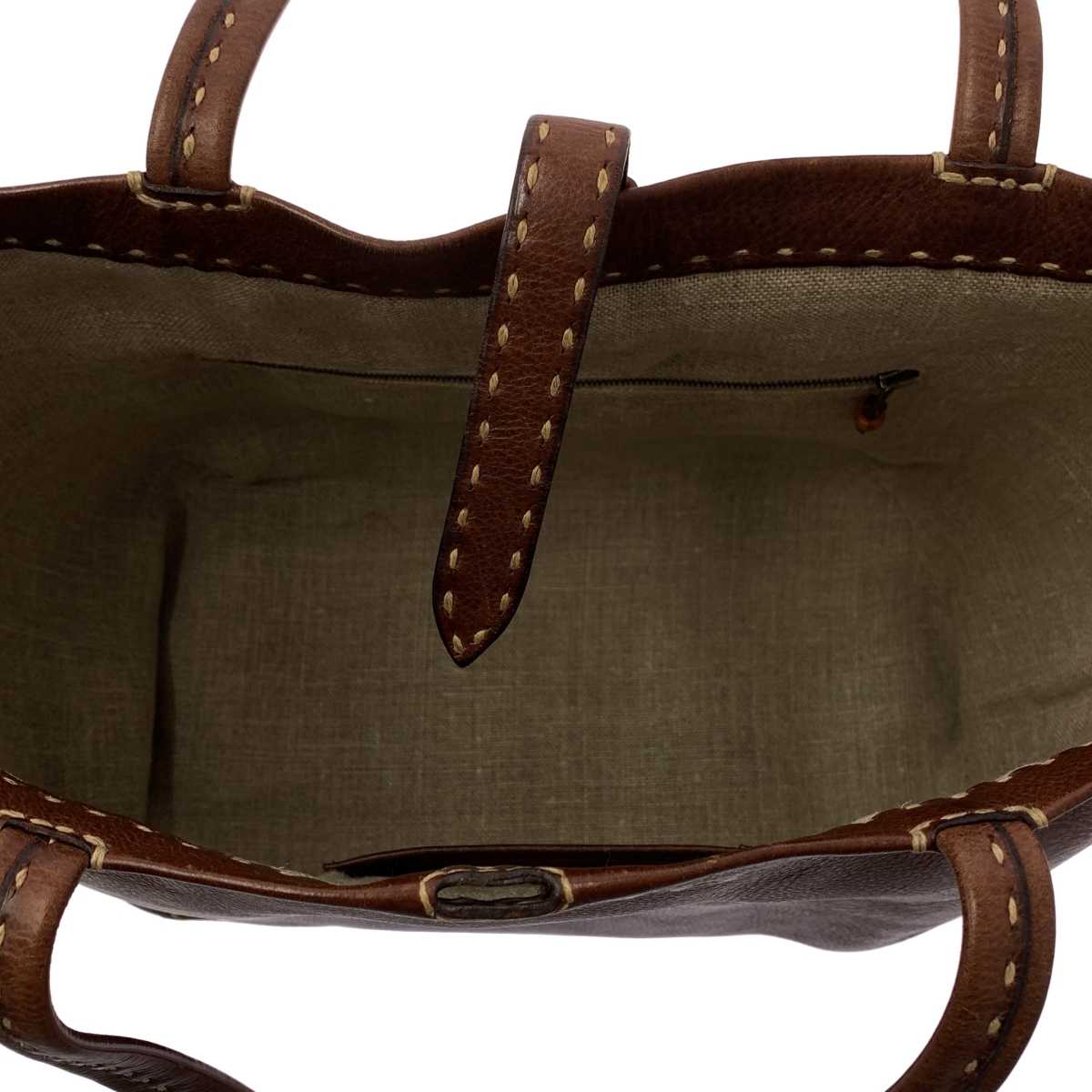 Henry Cuir / アンリークイール レザー ステッチ トートバッグ