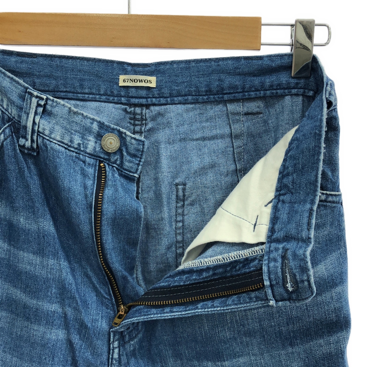 67 nowos / ロクシチノーウォス Denim wide pants ワイドパンツ