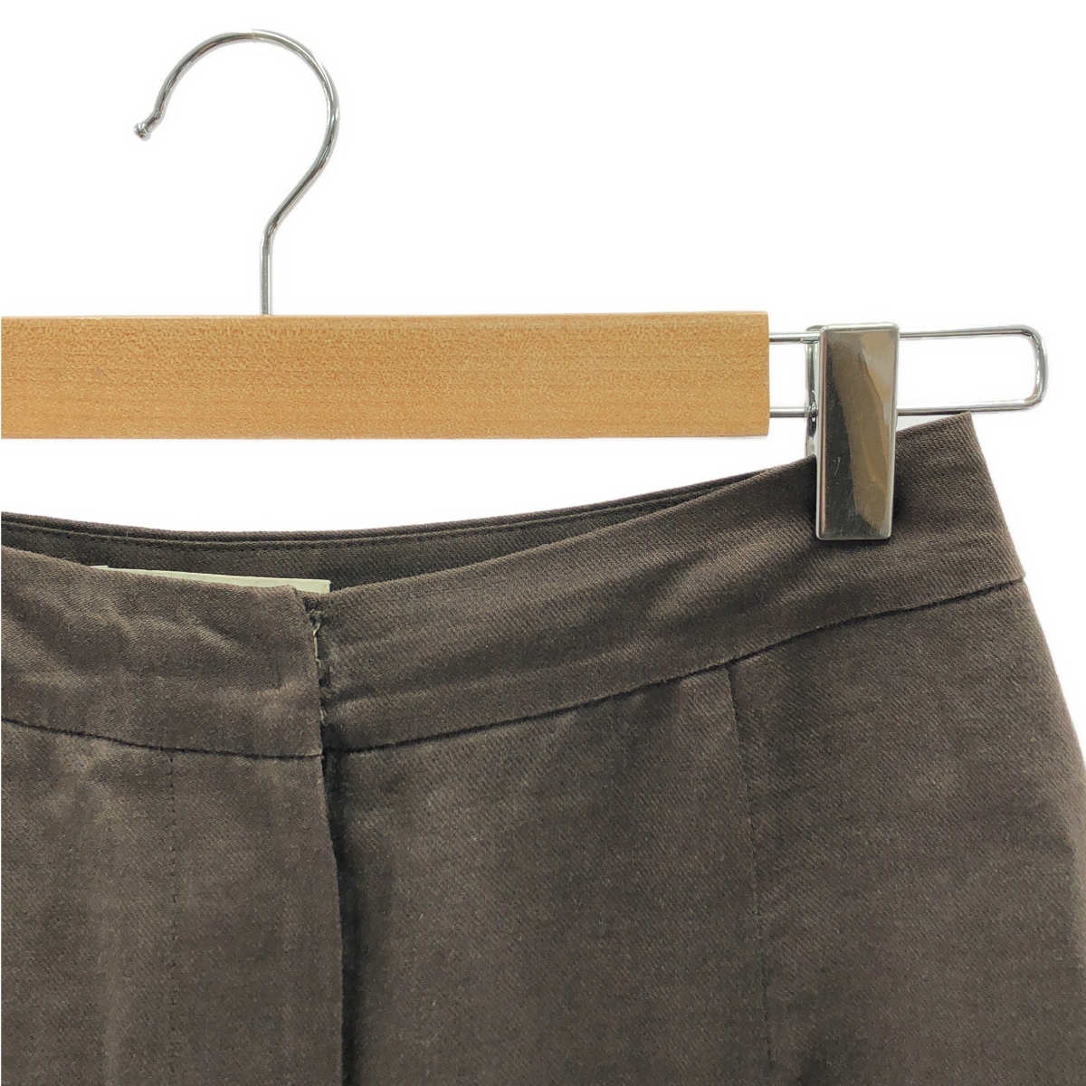 AMOMENTO / アモーメント 裾ジップ リネン パンツ