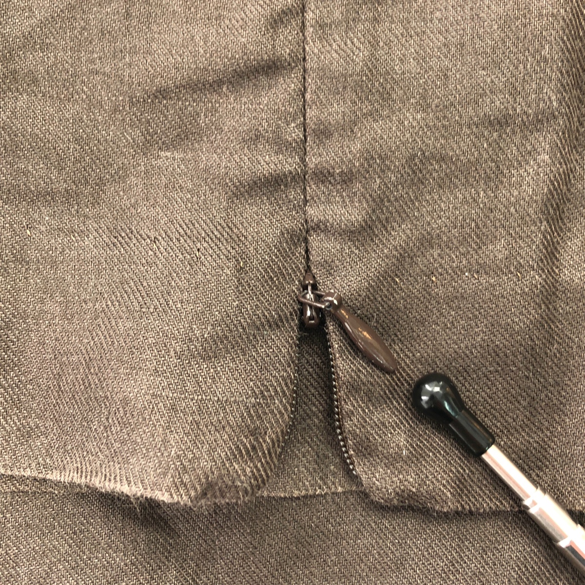 AMOMENTO / アモーメント 裾ジップ リネン パンツ