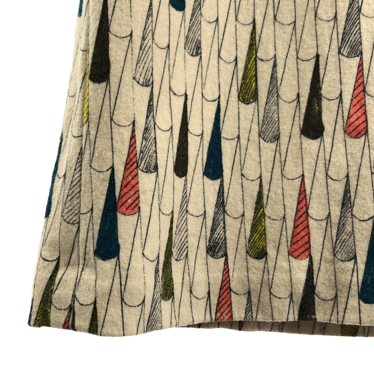 mina perhonen / ミナペルホネン sunny rain ウール 総柄プリント ノースリーブワンピース