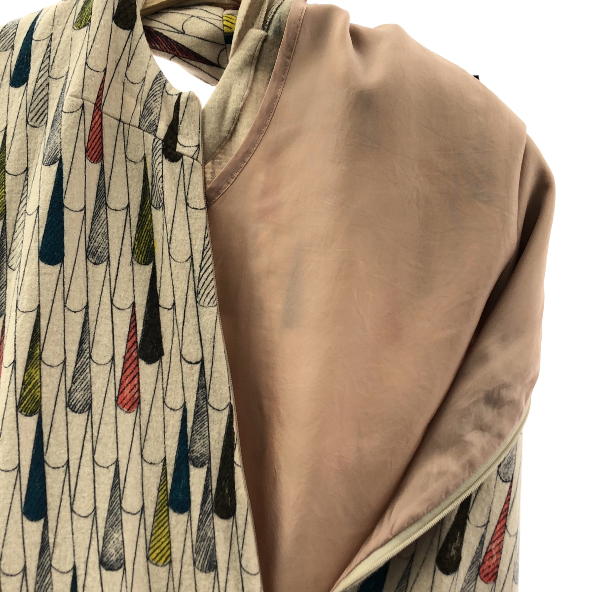 mina perhonen / ミナペルホネン sunny rain ウール 総柄プリント ノースリーブワンピース