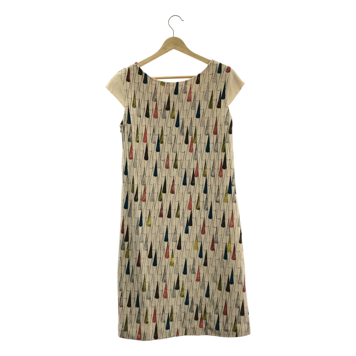 mina perhonen / ミナペルホネン sunny rain ウール 総柄プリント ノースリーブワンピース