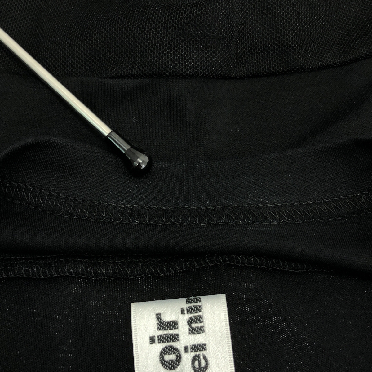 noir kei ninomiya / ノワールケイニノミヤ コットン チュール レイヤード クルーネックカットソー