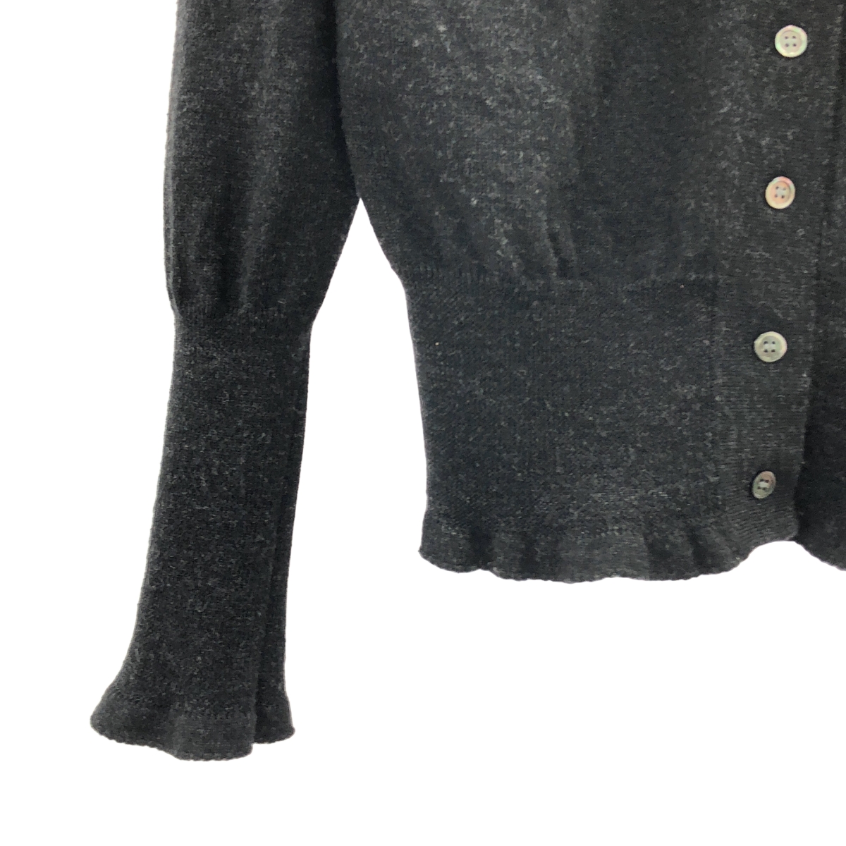 homspun / ホームスパン ウール 梳毛12G クルーネック カーディガン