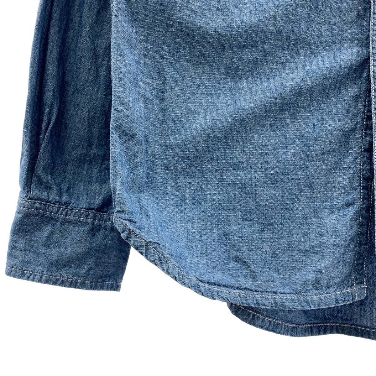 SASSAFRAS / ササフラス ロゴ チンストラップ シャンブレー シャツ