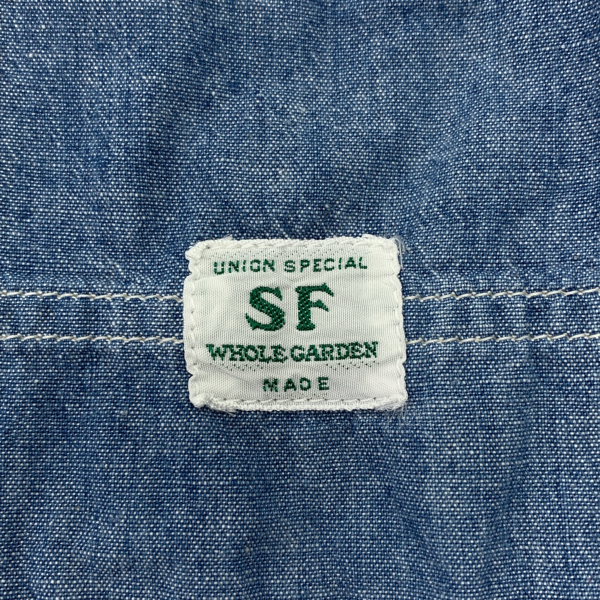 SASSAFRAS / ササフラス ロゴ チンストラップ シャンブレー シャツ