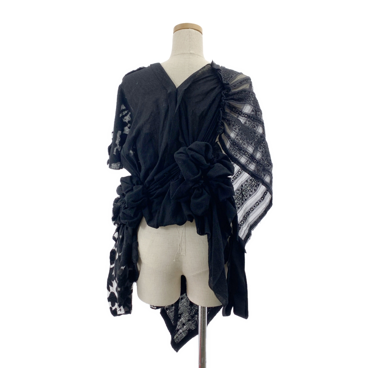 tao COMME des GARCONS / タオコムデギャルソン レース ニット アシンメトリートップス