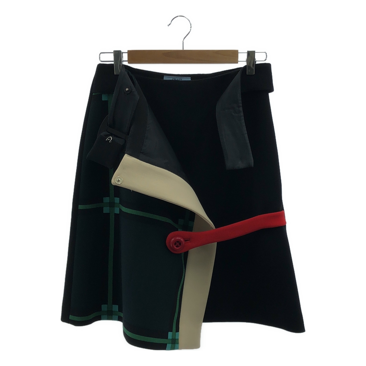 PRADA / プラダ ベルト 切替 デザイン スカート